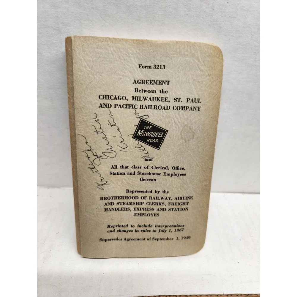 1967 VTG Employee Agreement for The‎ Milwaukee Road Railroad
